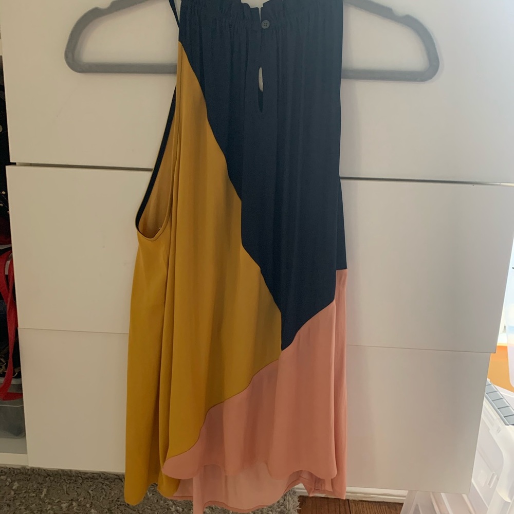 LOFT Petite Colorblock Halter Top Sz M - Picture 5 of 6